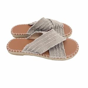 Women’s Flat Shoes Slip On Mule Espadrille Sandals Size 9